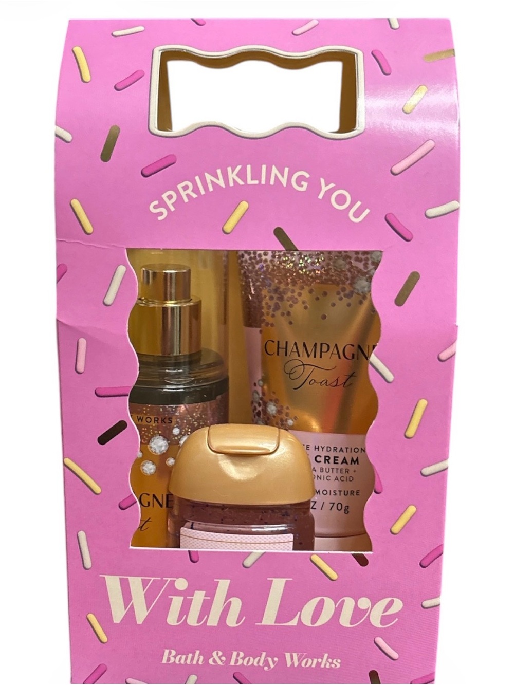 ✔️Bath & Body Works Champagne Toast Gift Set – Limited Edition "With Love" Pkg